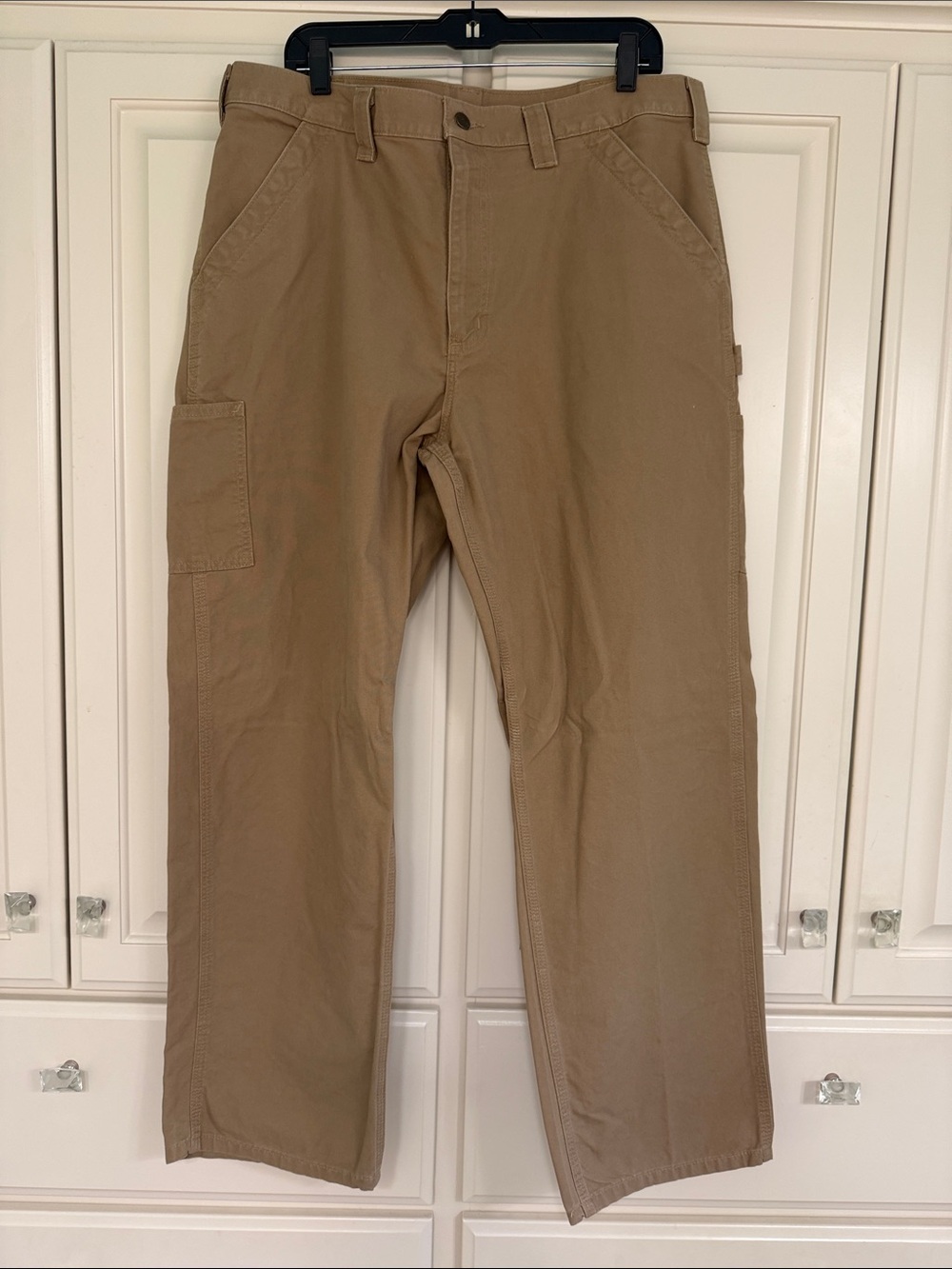 Men's Carhartt Tan Work Pants - Durable Straight Leg